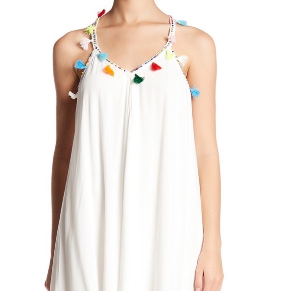 Almost new Loveriche white strappy tassel mini dress or tunic
